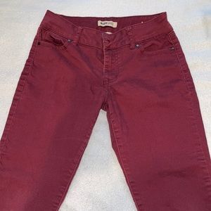 Burgundy/ Maroon Color Jeans Size 5
